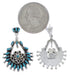 Turquoise Jewelry Sterling Silver Post Dangle Earrings PX31349