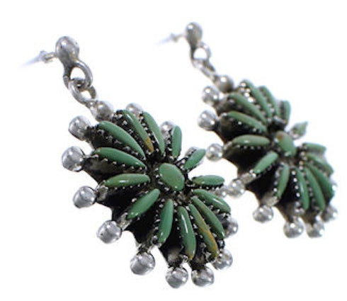 Sterling Silver Jewelry And Turquoise Post Dangle Earrings PX31356