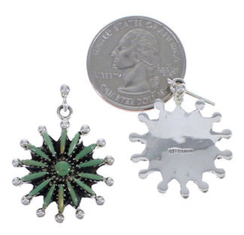 Sterling Silver Jewelry And Turquoise Post Dangle Earrings PX31356