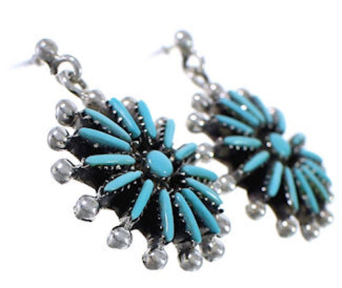 Turquoise Southwest Sterling Silver Post Earrings Jewelry PX31364