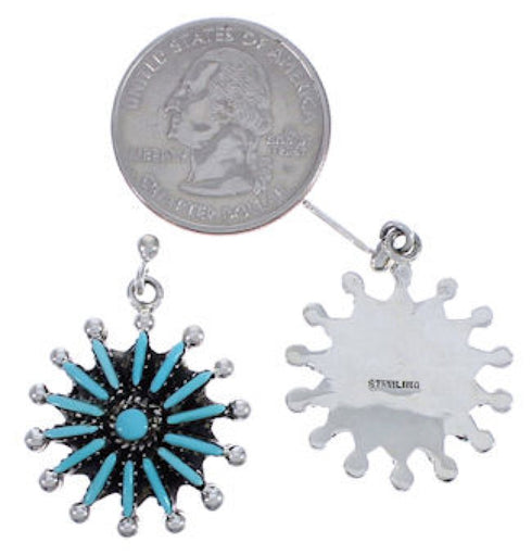 Turquoise Southwest Sterling Silver Post Earrings Jewelry PX31364