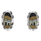 Multicolor Silver Native American Peublo Design Post Earrings PX31377