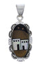Southwest Multicolor Native American Village Design Pendant EX29170