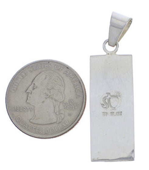 Multicolor Inlay And Sterling Silver Pendant Jewelry EX29177