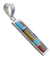 Southwest Multicolor Inlay And Sterling Silver Pendant EX29178