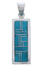 Turquoise Inlay Sterling Silver Pendant Jewelry EX29182