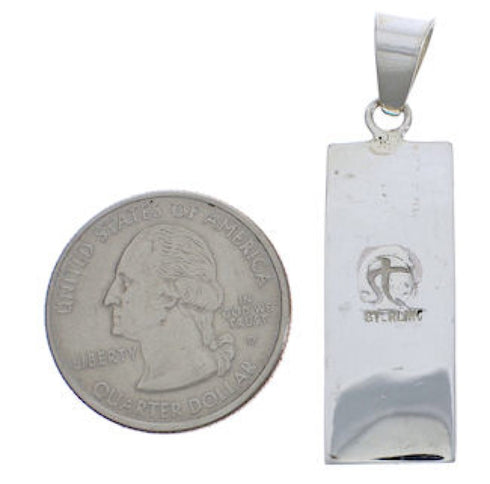 Turquoise Inlay Sterling Silver Pendant Jewelry EX29182