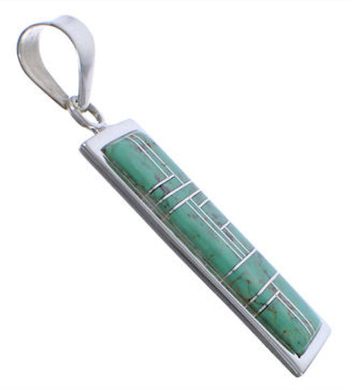Turquoise Inlay Sterling Silver Pendant EX29187