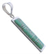 Turquoise Inlay Sterling Silver Pendant EX29187