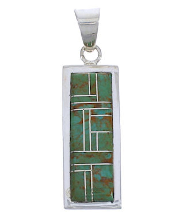 Turquoise Inlay Southwestern Jewelry Pendant EX29193