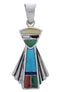 Sterling Silver Multicolor Southwest Pendant Jewelry EX29202