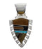 Tiger Eye And Multicolor Southwest Silver Pendant EX29205