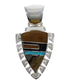 Tiger Eye And Multicolor Southwest Silver Pendant EX29205