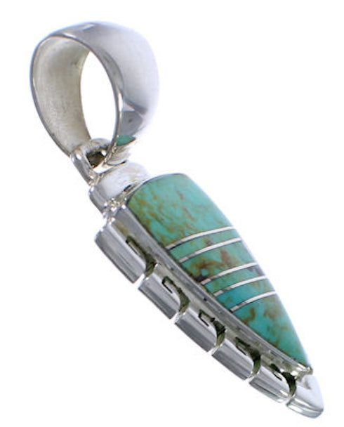 Turquoise And Genuine Sterling Silver Pendant EX29213
