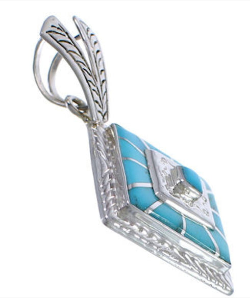 Southwest Turquoise Inlay Pendant Jewelry EX29241