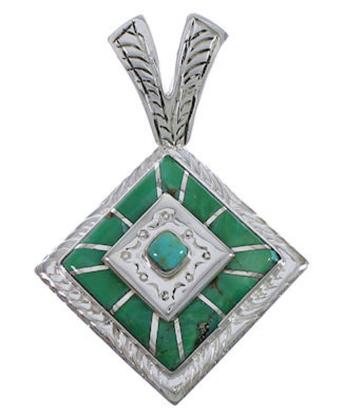 Turquoise Genuine Sterling Silver Pendant Jewelry EX29242