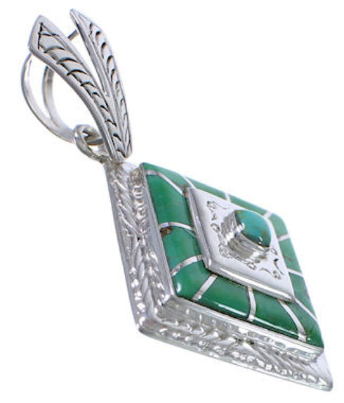 Turquoise Genuine Sterling Silver Pendant Jewelry EX29242
