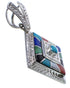 Southwest Multicolor Inlay Sterling Silver Pendant EX29252