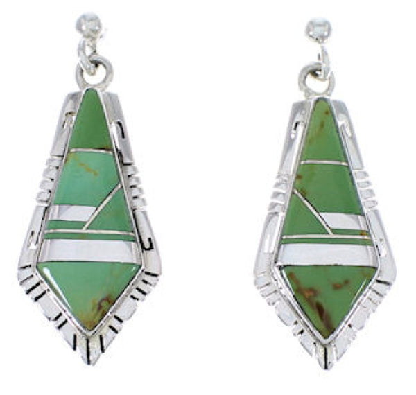 Turquoise And Genuine Sterling Silver Earrings EX31673