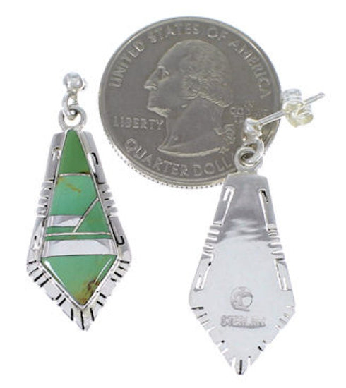 Turquoise And Genuine Sterling Silver Earrings EX31673
