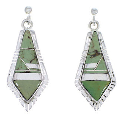 Turquoise Sterling Silver Southwest Earrings EX31675