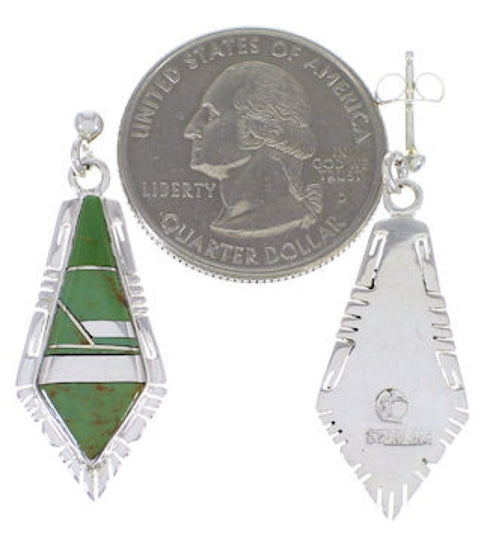 Genuine Sterling Silver And Turquoise Earrings EX31677