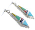 Sterling Silver And Multicolor Inlay Earrings EX31683