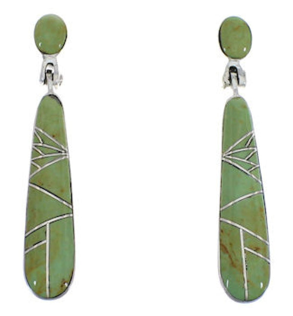 Turquoise Southwestern Silver Earrings EX31691