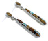 Southwest Multicolor Inlay And Silver Earrings EX31699