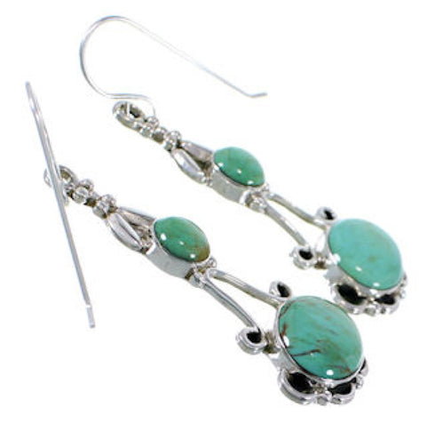 Sterling Silver And Turquoise Southwest Earrings EX31740