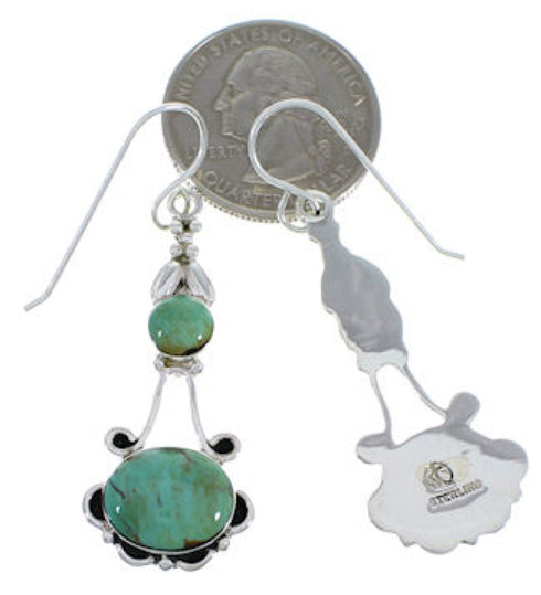 Sterling Silver And Turquoise Southwest Earrings EX31740