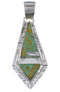 Southwestern Silver And Turquoise Pendant EX31742