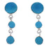 Turquoise Silver Southwestern Jewelry Post Dangle Earrings PX30586