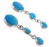 Turquoise Silver Southwestern Jewelry Post Dangle Earrings PX30586