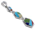 Multicolor Inlay Silver Substantial Southwest Jewelry Pendant PX30606