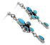Sterling Silver Turquoise Post Dangle Earrings FX30837