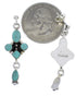 Southwest Turquoise Silver Post Dangle Earrings FX30842