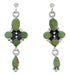 Southwest Turquoise Sterling Silver Post Dangle Earrings FX30843