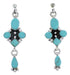 Turquoise Sterling Silver Southwest Post Dangle Earrings FX30845