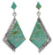 Sterling Silver Jewelry Turquoise Post Dangle Earrings FX30853