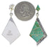Sterling Silver Jewelry Turquoise Post Dangle Earrings FX30853