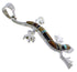 Lizard Multicolor Sterling Silver Southwest Pendant FX30895