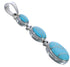 Turquoise Inlay Silver Substantial Southwest Pendant PX29322