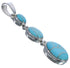 Southwestern Sturdy Genuine Sterling Silver Turquoise Pendant PX29323