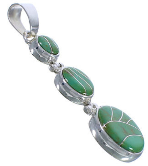 Turquoise Silver Jewelry Southwest Well-Built Pendant PX29325