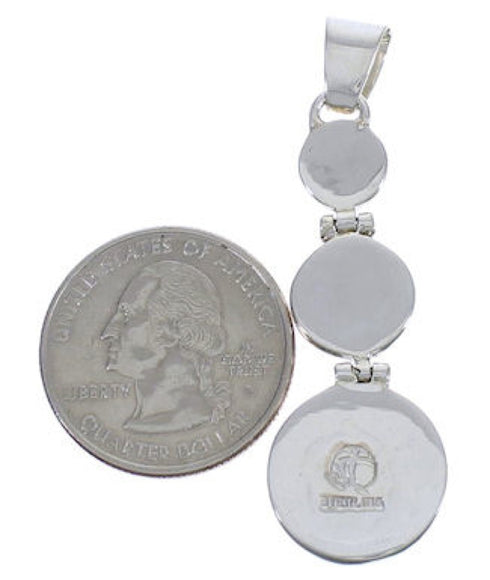 Turquoise Silver Jewelry Southwest Well-Built Pendant PX29325