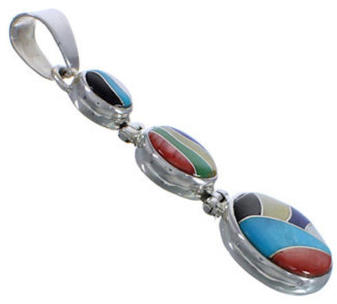 Multicolor Sterling Silver High Quality Southwest Pendant PX29330