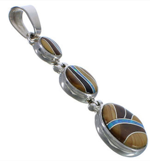 Multicolor Southwestern High Quality Silver Jewelry Pendant PX29334