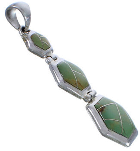 Well-Built Turquoise Sterling Silver Pendant PX29336