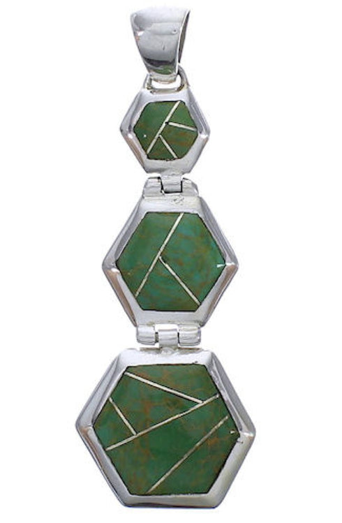 Southwest High Quality Turquoise Inlay Pendant Jewelry PX29338